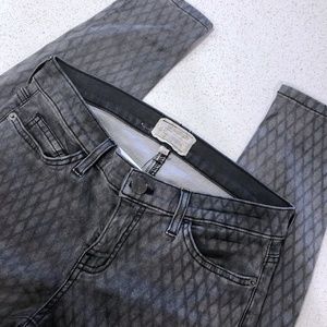 CURRENT/ELLIOTT Grey Mid-Rise Skinny Leg Jeans